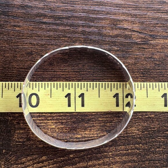 Sterling Silver 925 Child's Scroll Floral Design Flower Bangle Bracelet Size 5.5 - Picture 7 of 10